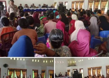 Ratusan warga saat geruduk kantor Camat Tantom Angkola, Kamis (29/9).