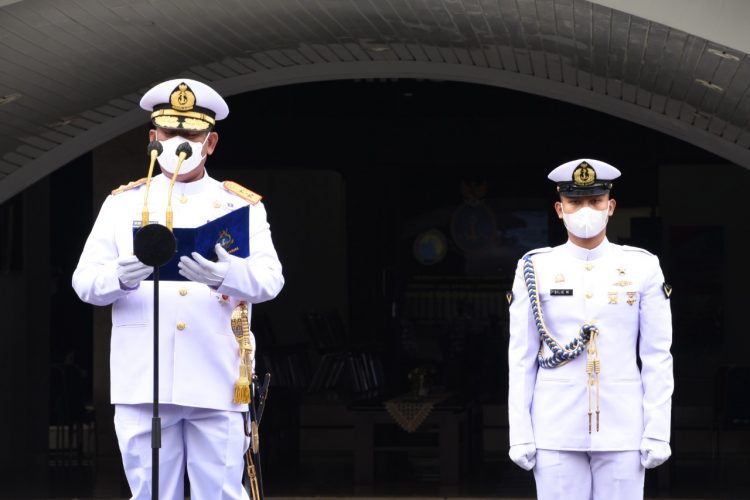 Wadan Pushidrosal, Laksamana Muda TNI Budi Purwanto saat irup peringati HUT TNI ke- 77, Rabu (5/10).