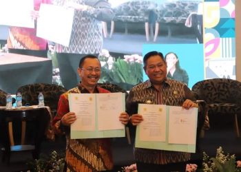 Bupati Dairi, Eddy Berutu saat hadiri konferensi pengarusutamaan Kabupaten/ Kota HAM, Rabu (19/10).