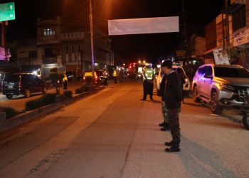 Patroli gabungan skala besar bersama Polres Dairi, TNI dan Satpol PP Dairi, Sabtu malam (22/10).