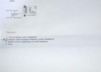 Surat pengaduan Hotman Naibaho terkait kasus penghinaan, Rabu (26/10).