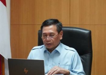 Direktur Jenderal HAM, Mualimin Abdi saat Konsinyering Pembahasan Indikator Hak Ekonomi, Sosial dan Budaya, Senin (24/10).