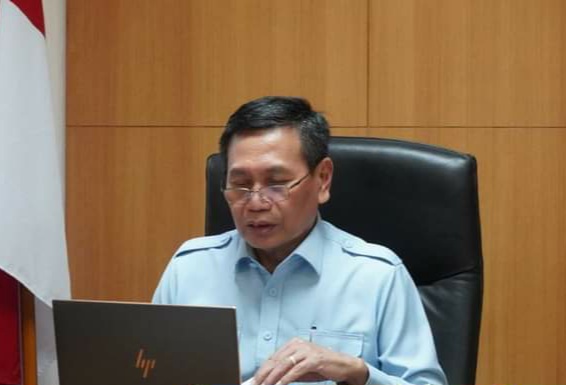 Direktur Jenderal HAM, Mualimin Abdi saat Konsinyering Pembahasan Indikator Hak Ekonomi, Sosial dan Budaya, Senin (24/10).