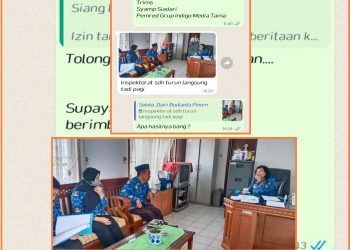 Ss pesan Whatsapp konfirmasi Sekda dan Inspektorat Dairi serta gambar sidak di Kantor Dinkes, Jumat (28/10).