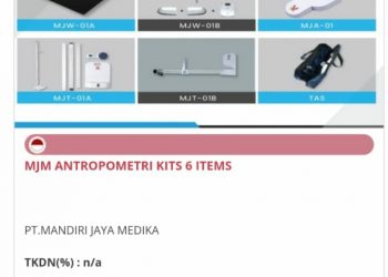 E- Katalog PT. Mandiri Jaya Medika - Jakarta menerangkap 1 paket terdiri dengan 6 item dengan Tas Kit yang tidak dipesan Dinkes Dairi namun harga tetap Rp. 8.000.000 per paket, Sabtu (29/10).