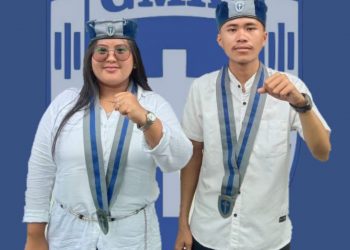 Ketua GMKI Cabang Pematangsiantar - Simalungun, Juwita Panjaitan bersama Andry Napitupulu Sekretaris Bidang Organisasi, Selasa (15/11).