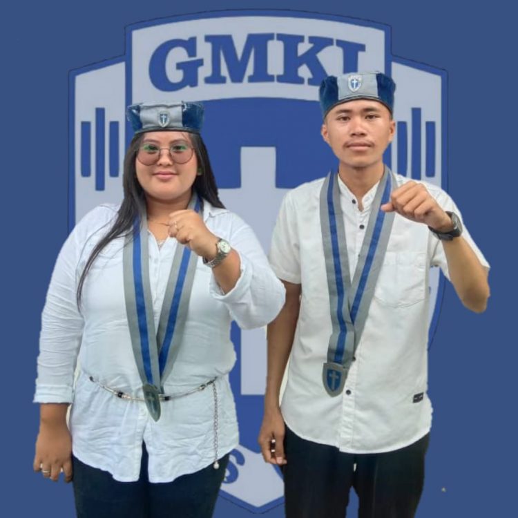 Ketua GMKI Cabang Pematangsiantar - Simalungun, Juwita Panjaitan bersama Andry Napitupulu Sekretaris Bidang Organisasi, Selasa (15/11).