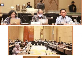 Kemenlu dan Ditjen HAM saat rapat bersama persiapan mengikuti dialok konstruktif UPR di Jenewa, Senin (31/11).