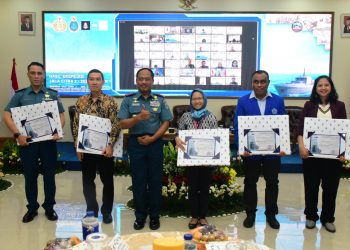 Danpushidrosal, Laksamana Madya TNI Nurhidayat saat sarasehan hasil temuan ekspedisi Jala Citra 2- 2022 “Banda”, Kamis (1/12).