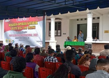 Kemensos RI gelar operasi mata katarak di RSUD Sidikalang, Senin (5/12).