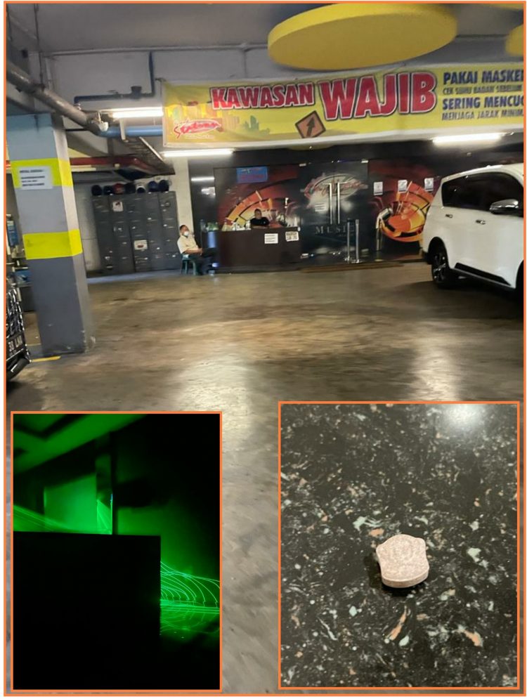 Grand Station Karaoke dan salah satu room serta jenis pil ekstasi yang diperjual belilan dilokasi KTV, Selasa (6/12).