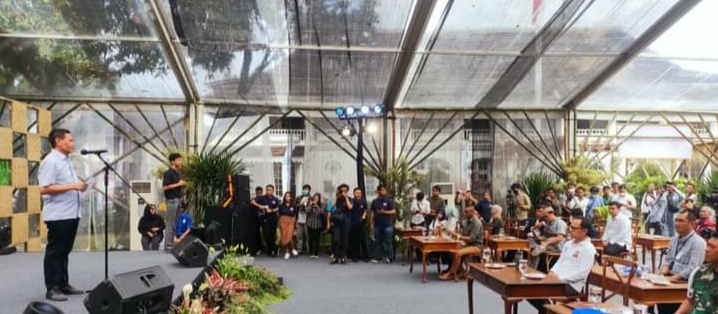 Plt. Dirjen HAM, Maulimin Abdi saat kata sambutan acara Pekan HAM, Sabtu 10/12).