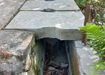 Hasil kerja proyek rehabilitasi drainase oleh CV. BHP dijalan Pisang Mas Si batu-batu, Kamis (12/1).