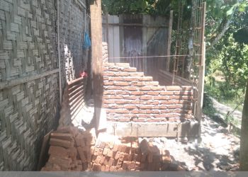 Bangunan SPALD- S yang mangkrak dan sudah 3 minggu tidak dikerjakan, Rabu (16/2).