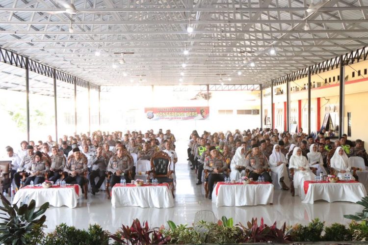 Polresta Deliserdang saat peringati Isra Mi'raj 1444H/ 2023M, Rabu (22/2).