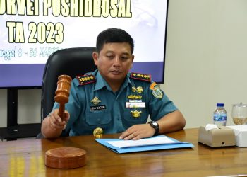 Dansatsurvei Pushidrosal, Kolonel Laut (P) B. Dwiadji Gultom buka pelatihan pengoperasian USV, Rabu (8/3).