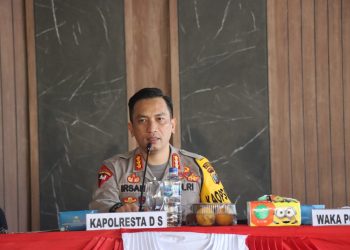 Kapolresta Deliserdang, Kombes Irsan saat mengikuti RAT Koperasi Primkoppol, Jumat (10/3).