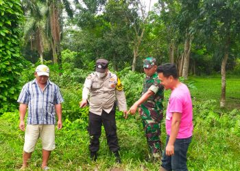Jajaran Polresta Deliserdang saat himbau dan sosialisasi karhutla, Selasa (21/3).