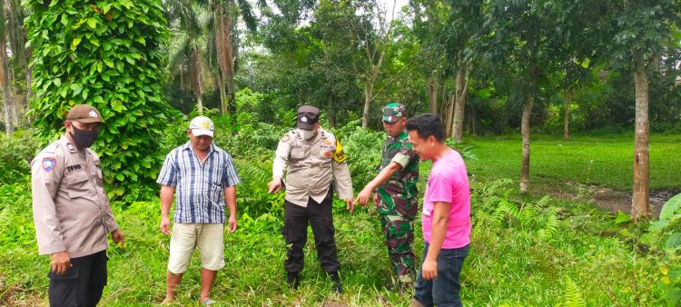 Jajaran Polresta Deliserdang saat himbau dan sosialisasi karhutla, Selasa (21/3).