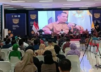 Plt. Dirjen HAM, Dhahana Putra saat narausmber KemenkumHAM goes to Campus, Jumat (10/3).