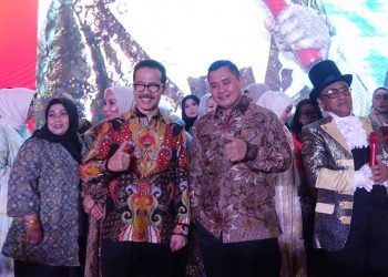 Hoky saat hadiri pisah sambut Kapolda Metro Jaya, Senin (3/4).