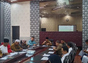 Forkopimda Agara saat rapat bersama untuk himbauan sambut Idul Fitri, Selasa (18/4).