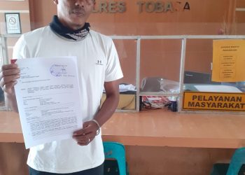 JFS salah melaporkan M boru S di Polres Toba, Rabu (19/4).
