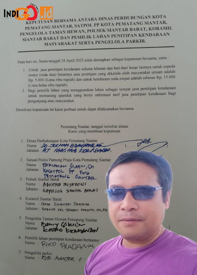 Surat keputusan bersama yang menjadi pro kontra dan Ketua LSM Forum13 Indonesia, Syamp Siadari, Selasa (25/4).