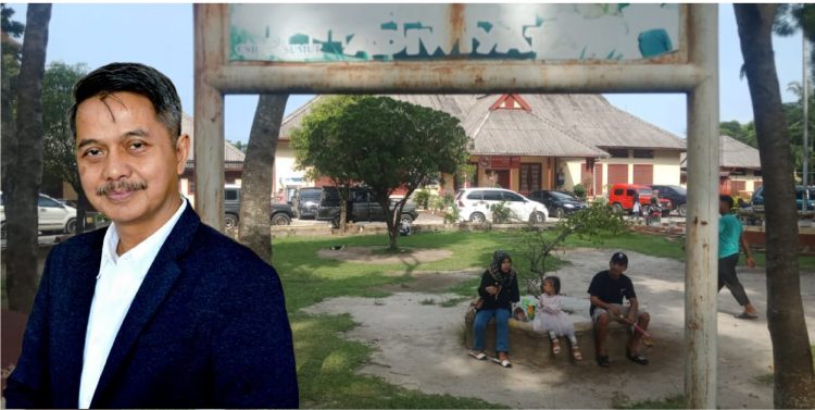 Direktur PTPN IV Medan, Sucipto dan lahan Sekolah Taman Asuhan yang dijadikan lahan parkir, Selasa (25/4).