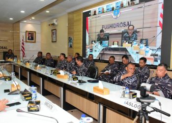 Pushidrosal saat terima tim Audit Kinerja Itjen TNI, Senin (15/5).