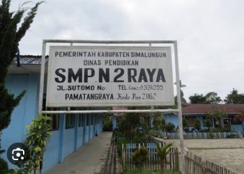 SMPN 2 Raya yang beralamat dijalan Sutomo Pematang Raya, Rabu (24/5).