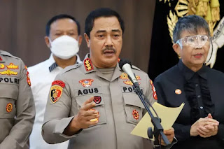 Kabareskrim Polri, Komjen. Pol. Agus Andrianto saat konferensi pers, Jumat (26/5).