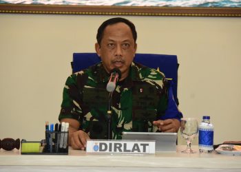 Wadanpushidrosal, Laksamana Muda TNI Budi Purwanto saat menghadiri Latopsaurta Tahun 2023, Rabu (31/5).