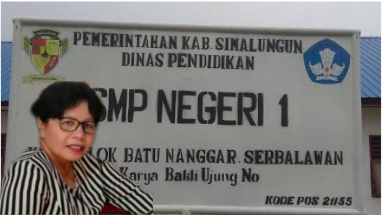 Kepala Sekolah SMP Negeri 1 Dolok Batu Nanggar, Maireli Brayani Siantar, Kamis (4/5).