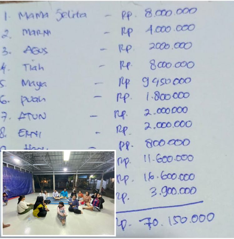 Bukti total kerugian korban dan puluhan korban saat geruduk rumah Ani, Minggu (21/5).