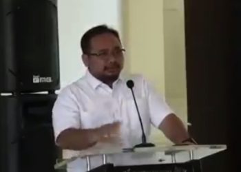 Menteri Agama, Yaqut Cholil Qoumas saat di IAKN Tarutung, Senin (8/5).