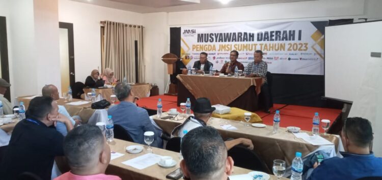 Situasi Musda JMSI Sumut, Selasa (20/6).