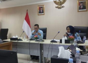 Sekretaris Direktorat Jenderal HAM, Aman Riyadi saat buka resmi rapat IHAMI, Selasa (13/6) .