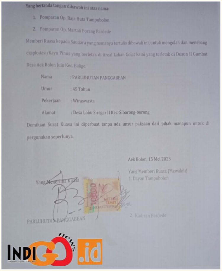 Surat yang diduga dimanipulasi pengusaha Shawmel, Sabtu (22/7).