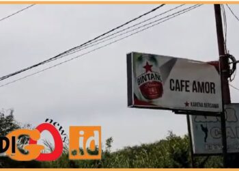 Cafe Amor yang diduga memberikan setoran bulanan ke Kasatpol PP Taput, Minggu (23/7).
