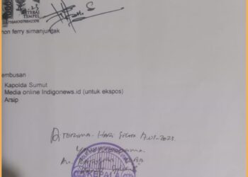 Laporan JFS kepada SM pengusaha UD.D di Balige, Senin (24/7).