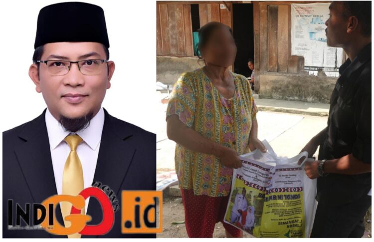 Wagub Tapsel, Rasyid Dongoran saat membagikan Boras Si Pir Ni Tondi, Rabu (5/7).