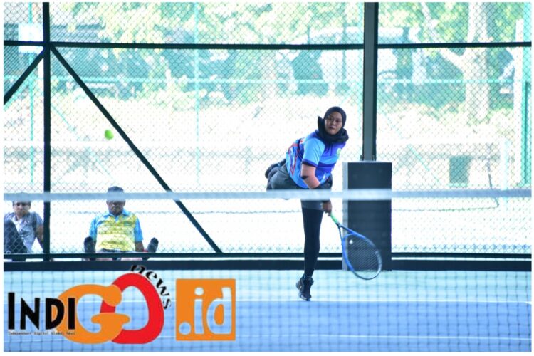 Atlet Kotama TNI AL Wilayah Barat saat pertandingan, Rabu (12/7).