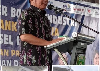 Gubernur Sumatera Selatan, H. Herman Deru SH, MM saat membuka diklat penguatan karakter dan budaya industri di SMKN 1 Belitang lll, Kabupaten OKU Timur - Sumatera Selatan, Sabtu (15/7).