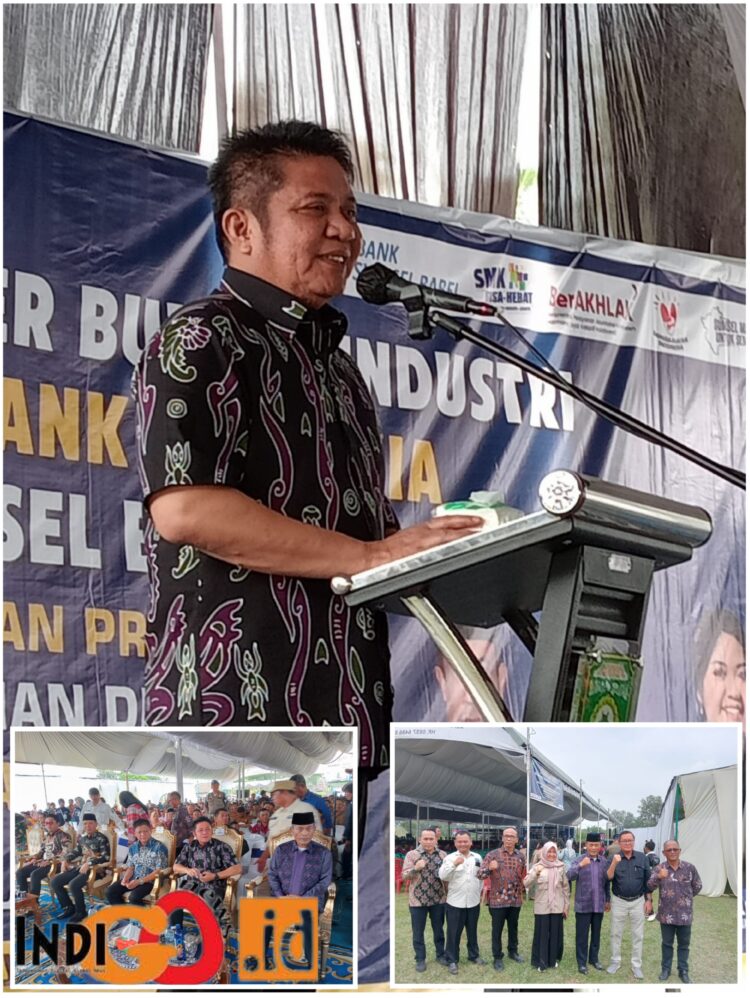 Gubernur Sumatera Selatan, H. Herman Deru SH, MM saat membuka diklat penguatan karakter dan budaya industri di SMKN 1 Belitang lll, Kabupaten OKU Timur - Sumatera Selatan, Sabtu (15/7).