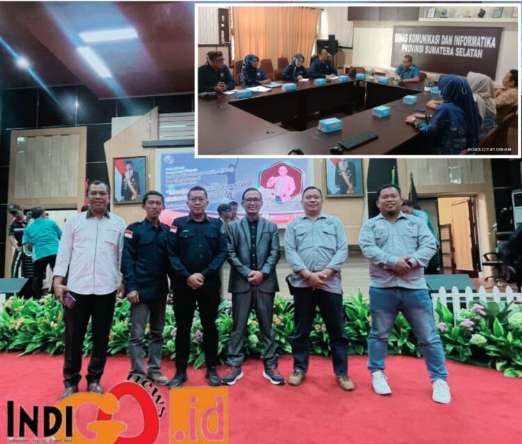 IWO Sumsel saat audiensi di Kominfo Provinsi Sumsel, Jumat (21/7).