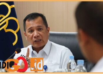 Direktur Jenderal HAM, Dhahana Putra saat membuka dan memberikan sambutan pada acara rakor P2HAM ini, Rabu (2/8).