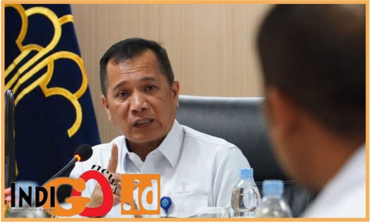 Direktur Jenderal HAM, Dhahana Putra saat membuka dan memberikan sambutan pada acara rakor P2HAM ini, Rabu (2/8).