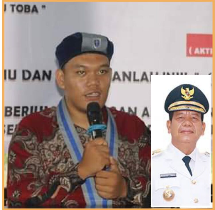 Ketua GMKI PSS, Theo Naibaho dan Bupati Simalungun, Radiapoh Sinaga, Jumat (4/8).