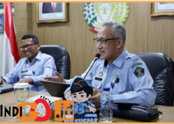 Direktur Fasilitasi dan Informasi HAM, Darsyad beserta jajaran saat berkunjung ke Direktorat Jenderal Pemasyarakatan, Selasa (8/8).